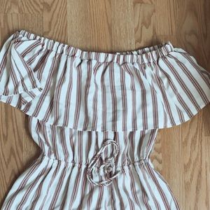 Red,White, Blue Striped Romper